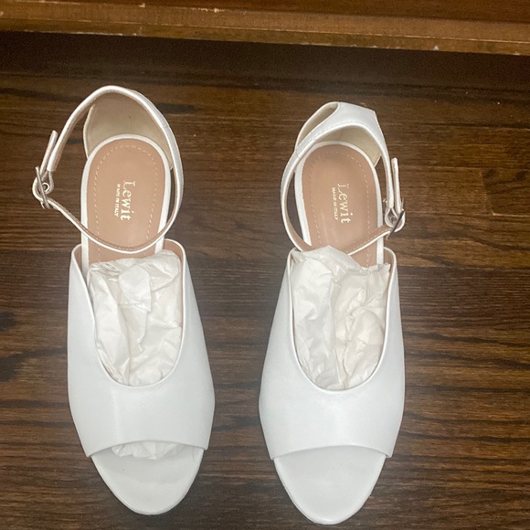 Shoes - Lewin White Leather Heel